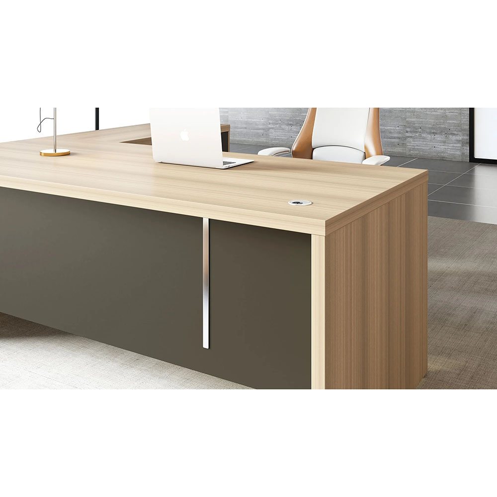 Офис бюро Milano 160/70/75h см светъл дъб-тъмносиво